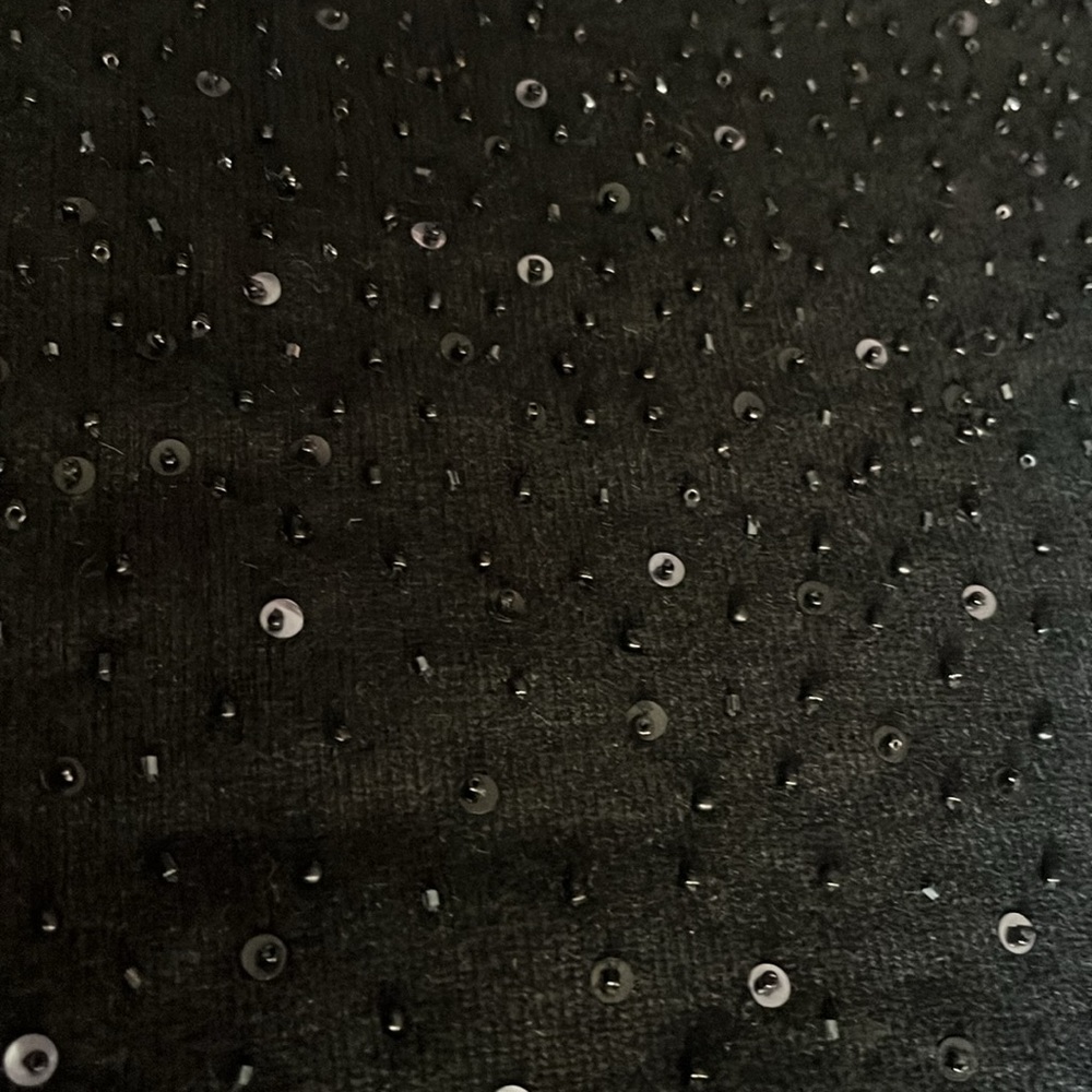 MODA International Black Sequin & Beads Embellished Sleeveless & Backless Top. - Picture 10 of 15